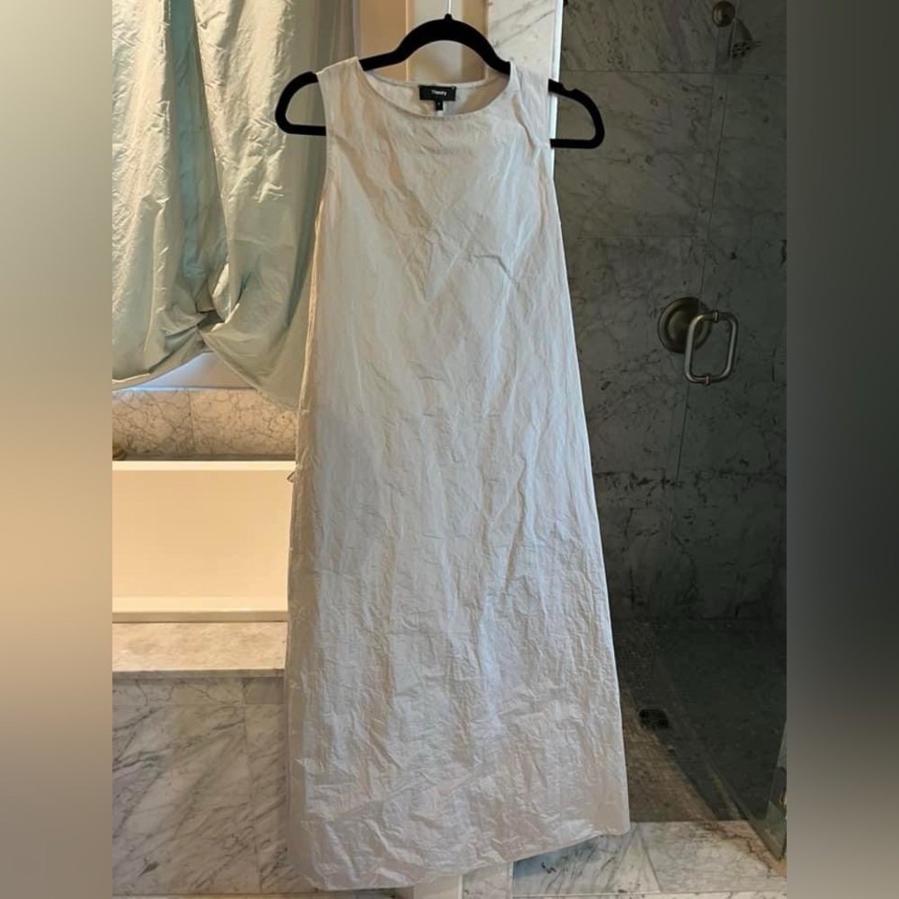 Theory silk taffeta gown
